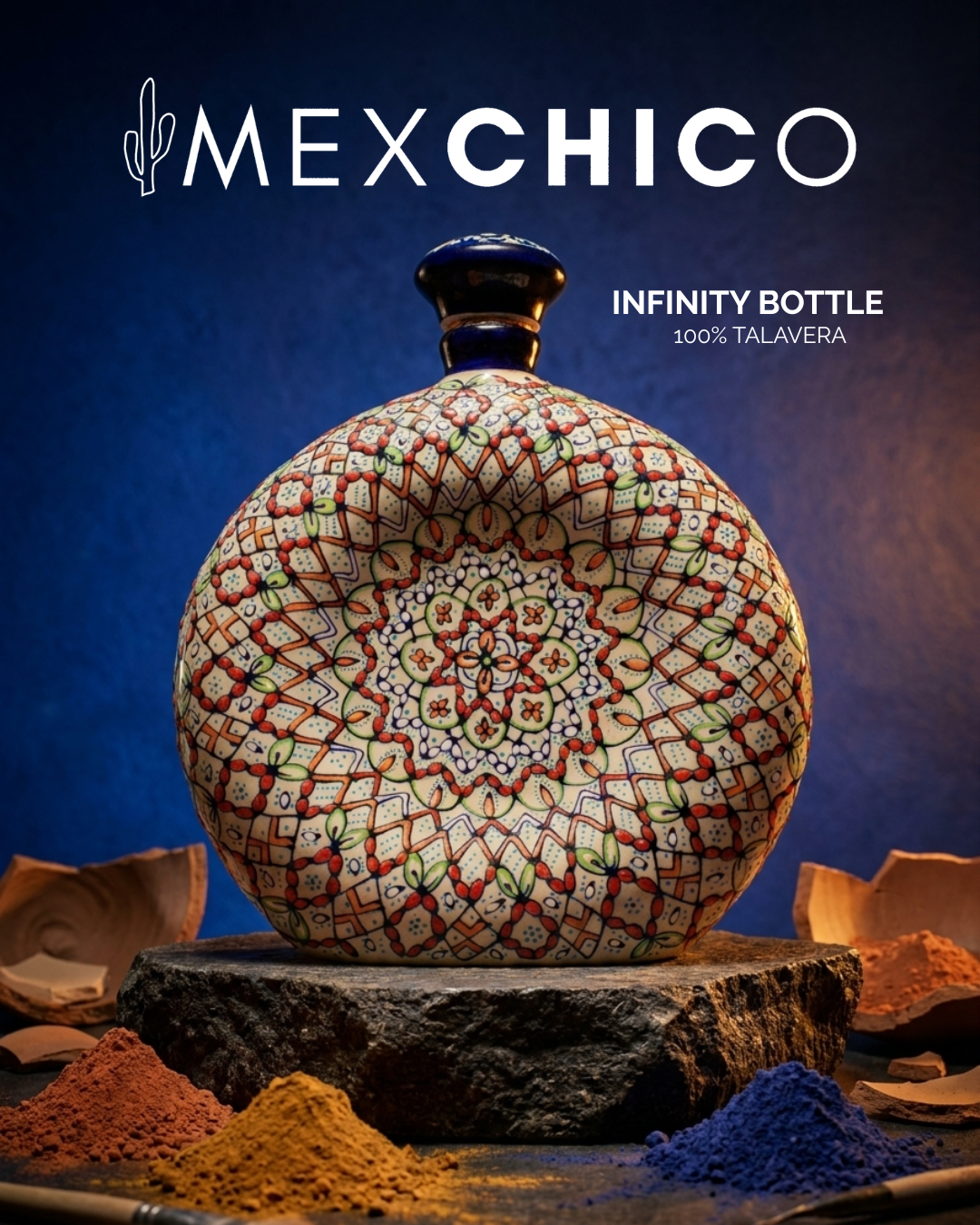 Infinity Bottle - Handcrafted Mexican Talavera Decanter - Image 6